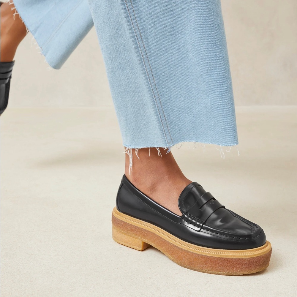 Loeffler Randal Rikki Black platform loafer, basically new, SOLD OUT